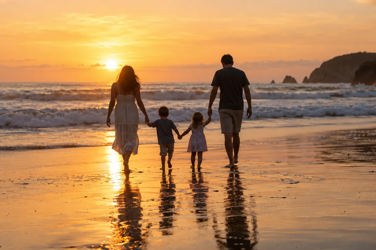 A family's beach photo, shared to grandma's TV